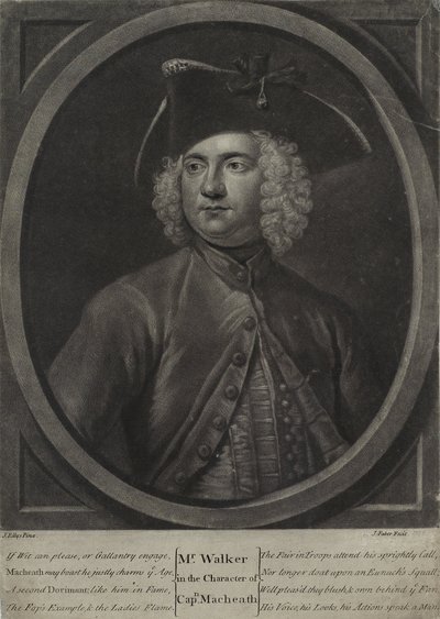 Mr. Walker in the Character of Captain Macheath, engraved by John Faber the Younger by John Ellys